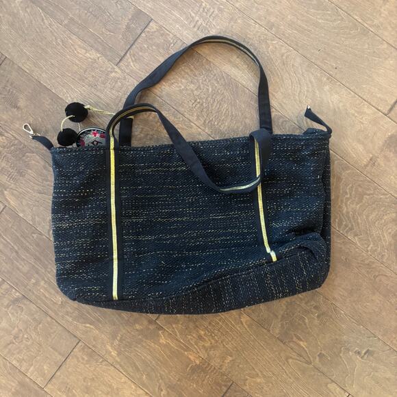 NWT America & Beyond Embellished Tote Black Limo Embellished Shoulder Bag - Picture 4 of 7